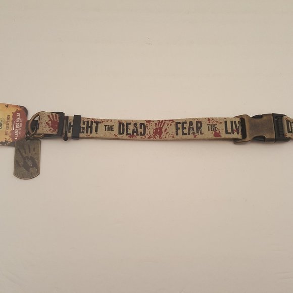 AMC The Walking Dead Pet Collection X-Large Dog Collar | Adjustable 21"-34" NEW - Picture 3 of 6